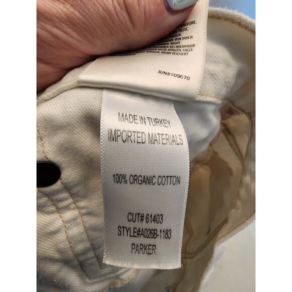 Agolde Women's White Cut Off Parker Shorts SZ 31 Denim - Picture 9 of 10